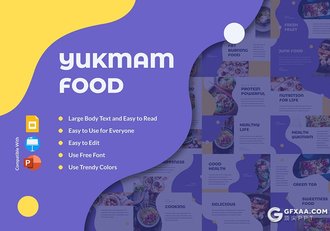 30页餐饮美食食品展示国外创意PPT,keynote,Gslides模板 - 顶尖PPT
