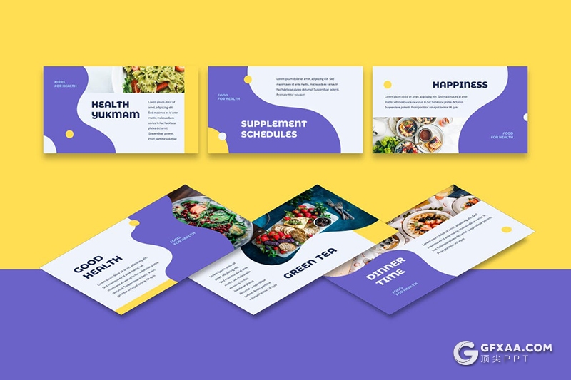 30页餐饮美食食品展示国外创意PPT,keynote,Gslides模板 - 顶尖PPT