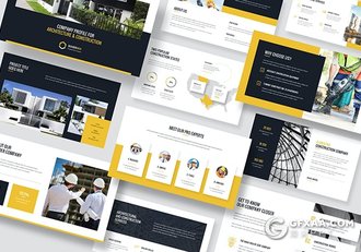 83页建筑公司介绍工程施工通用PPT模板 - 顶尖PPT