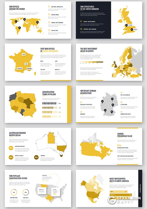 83页建筑公司介绍工程施工通用PPT模板 - 顶尖PPT