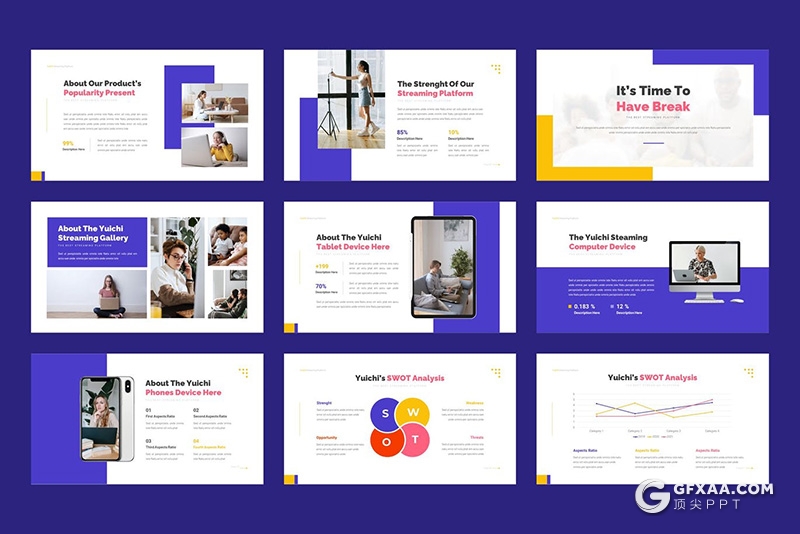 30页企业介绍自媒体数据分析统计PPT模板 - 顶尖PPT