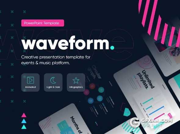 88页精美动画潮流设计风格时尚音乐主题PPT模板 - 顶尖PPT