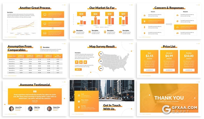 30页多种配色企业项目汇报年终工作总结PPT模板 - 顶尖PPT
