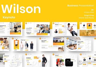 39国外商业风格企业会议年终工作汇报keynote模板 - 顶尖PPT