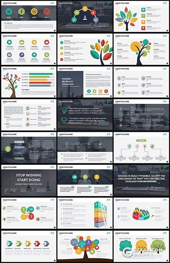 470多页欧美高端商务多用途keynote模板 信息图形插画国外keynote模板 - 顶尖PPT