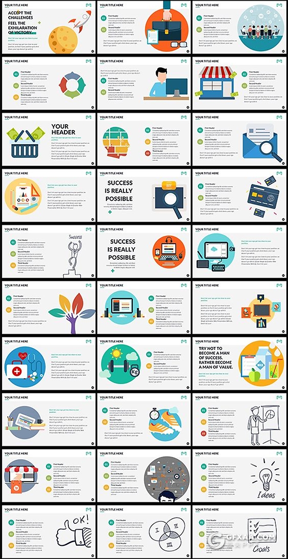 470多页欧美高端商务多用途keynote模板 信息图形插画国外keynote模板 - 顶尖PPT