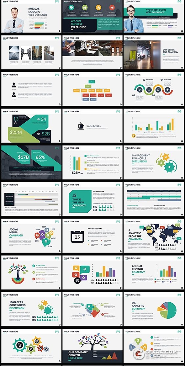 470多页欧美高端商务多用途keynote模板 信息图形插画国外keynote模板 - 顶尖PPT
