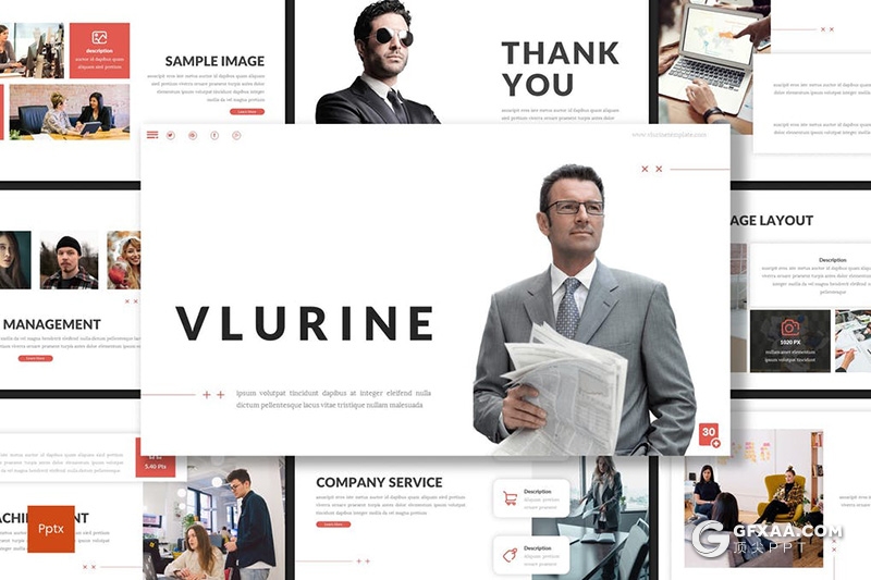 30页国外简约商务风格企业年终汇报总结计划PPT模板 - 顶尖PPT