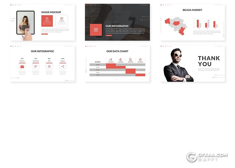 30页国外简约商务风格企业年终汇报总结计划PPT模板 - 顶尖PPT
