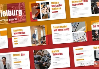 30页国外扁平化商务风格PPT模板 - 顶尖PPT