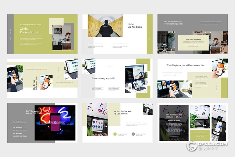 62页扁平化移动APP应用推广方案keynote模板 - 顶尖PPT