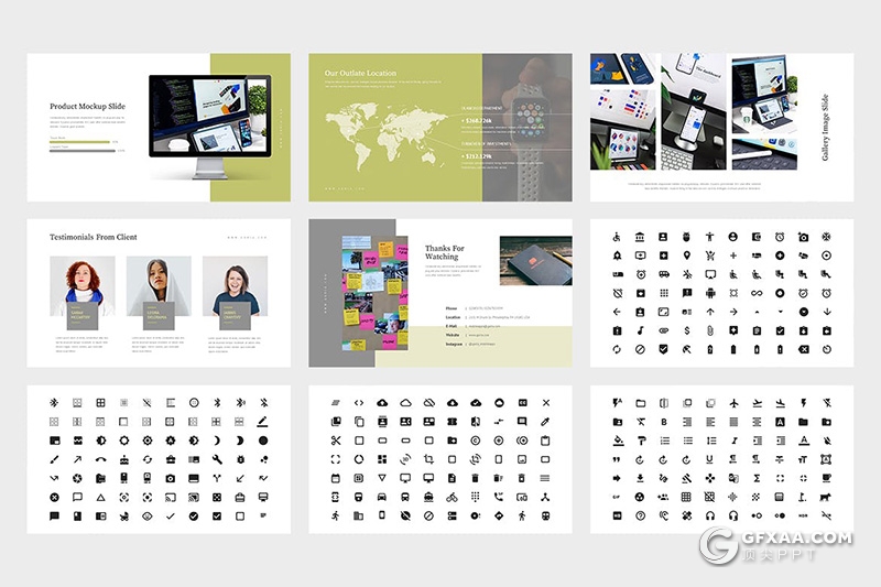 62页扁平化移动APP应用推广方案keynote模板 - 顶尖PPT