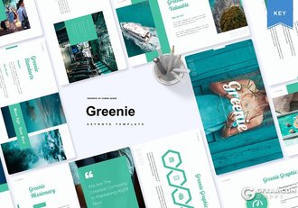 30页旅游度假摄影展示国外简约范keynote模板 - 顶尖PPT