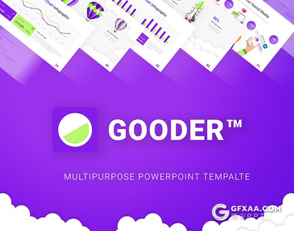 60多页国外精美设计效果企业商业商务通用PPT模板 - 顶尖PPT