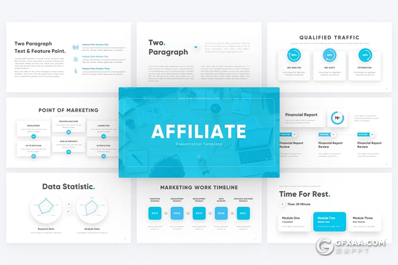 80页蓝色企业年终会议项目报告总结PPT模板 - 顶尖PPT
