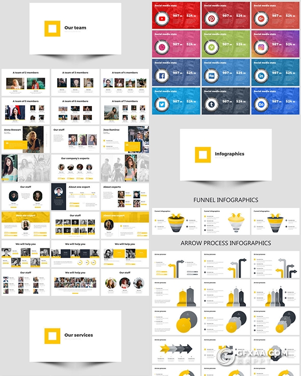542页国外高端商务风格PPT模板企业介绍数据图形地图欧美动画PPT - 顶尖PPT