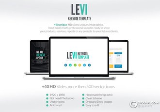 40多页国外商务风格企业工作汇报keynote模板 - 顶尖PPT