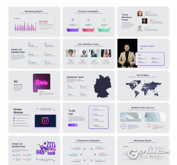 55页彩色微立体风格销售数据分析PPT模板黑白两种底色 - 顶尖PPT