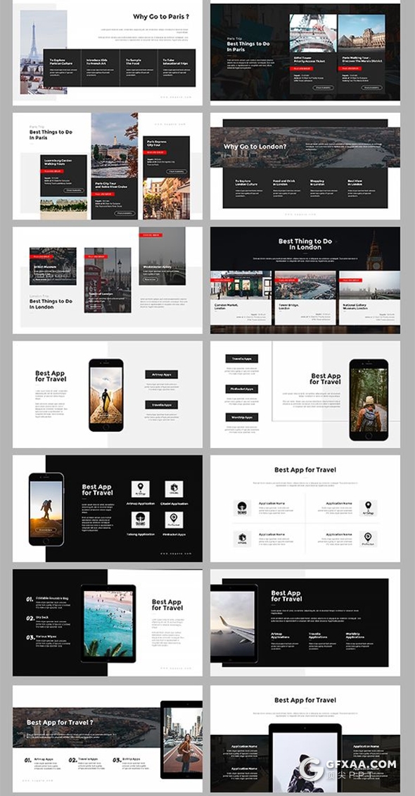 100页国外简约文艺风格时尚图片展示PPT模板 - 顶尖PPT