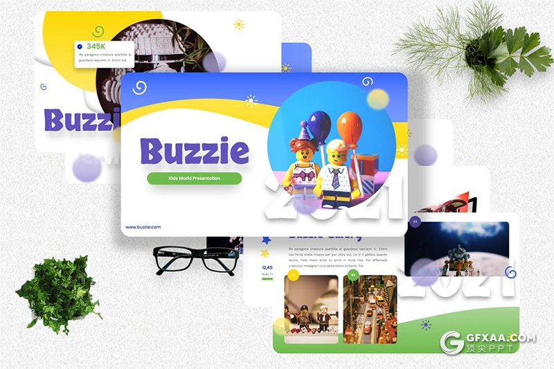 40页彩色儿童世界玩具少儿培训主题keynote模板 - 顶尖PPT