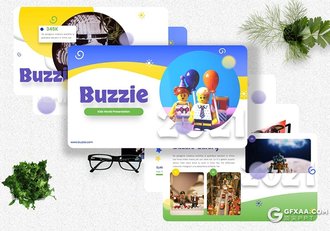 40页彩色儿童世界玩具少儿培训主题keynote模板 - 顶尖PPT