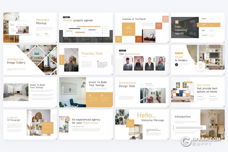 81页极简建筑公司项目汇报家装公司年终总结汇报PPT模板 - 顶尖PPT
