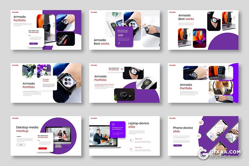 39页微立体风格年终工作总结新年计划Google slides模板 - 顶尖PPT