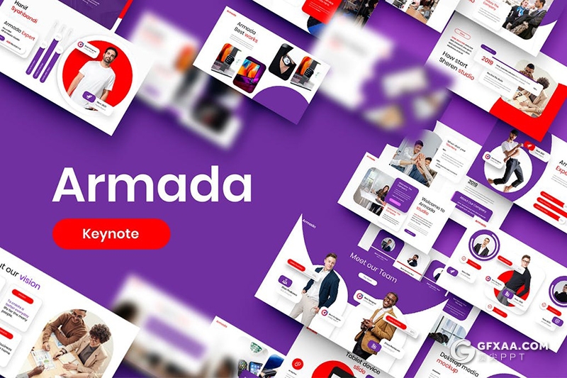 39页微立体风格年终工作总结新年计划keynote模板 - 顶尖PPT