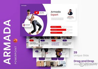 39页微立体风格年终工作总结新年计划PPT模板 - 顶尖PPT