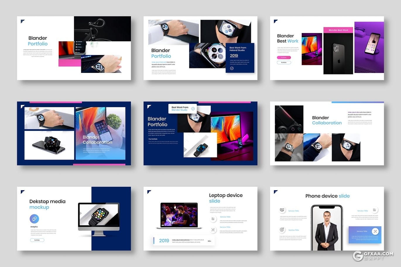 39页蓝色企业商务会议年终工作成果分享PPT模板 - 顶尖PPT