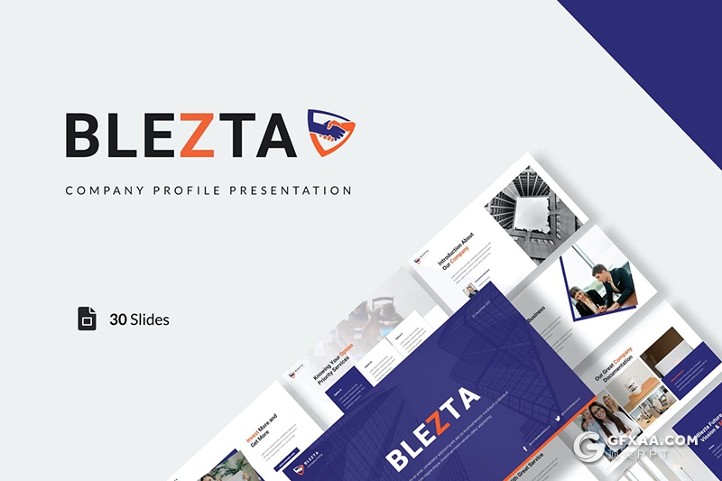 30页国外公司简介企业介绍主题演讲Google slides模板 - 顶尖PPT