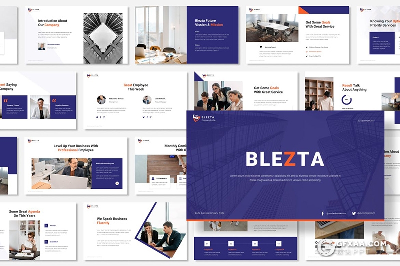 30页国外公司简介企业介绍主题演讲Google slides模板 - 顶尖PPT