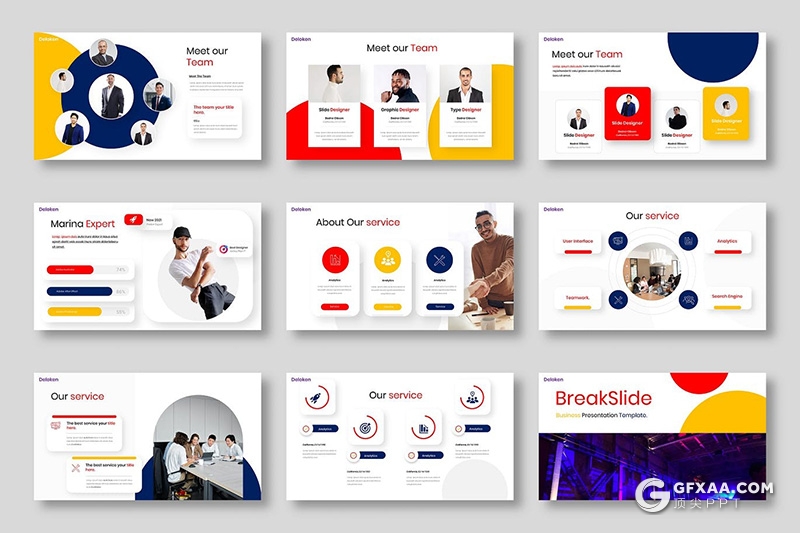 30页国外商业风格企业介绍工作汇报keynote模板 - 顶尖PPT