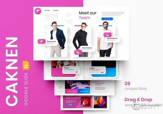 30页欧美商务微立体风格商业通用Google slides模板 - 顶尖PPT