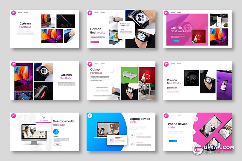 30页欧美商务微立体风格商业通用keynote模板 - 顶尖PPT