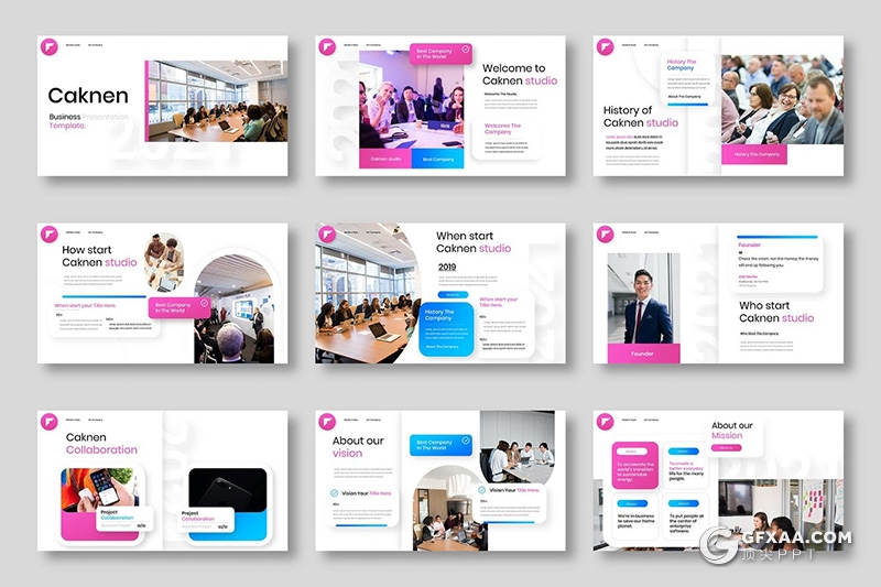 30页欧美商务微立体风格商业通用keynote模板 - 顶尖PPT