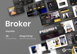 39页黑色商务风格企业介绍年终总结keynote模板 - 顶尖PPT