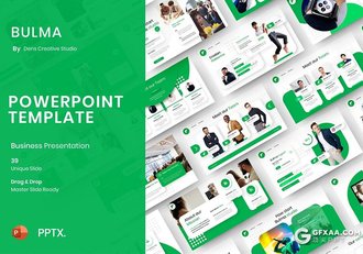 39页微立体风格年终工作汇报国外PPT模板 - 顶尖PPT