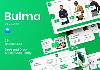 39页微立体风格年终工作汇报国外keynote模板 - 顶尖PPT