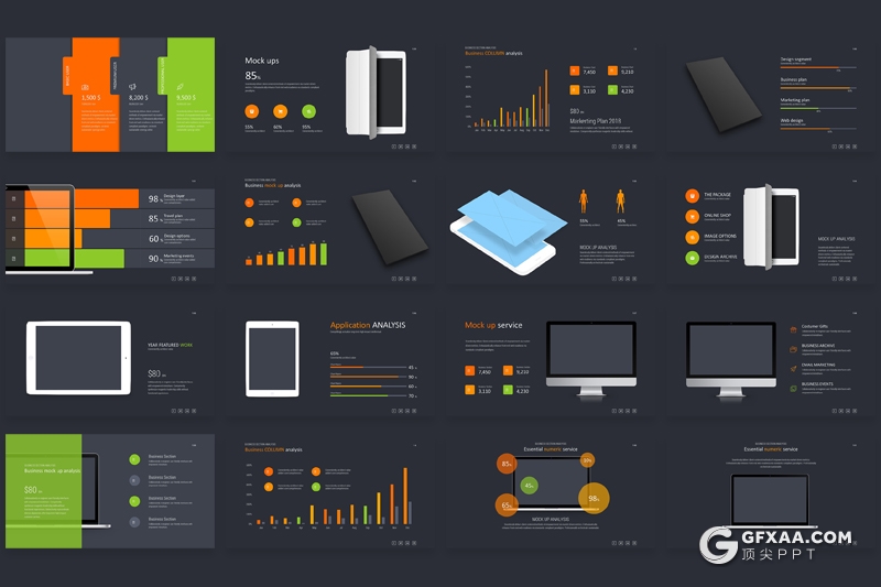 170页商务数据汇报图形逻辑图形世界地图图形合集PPT模板 - 顶尖PPT
