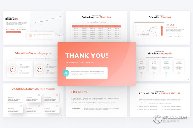 81页微立体设计风格国外教育培训主题PPT模板 - 顶尖PPT