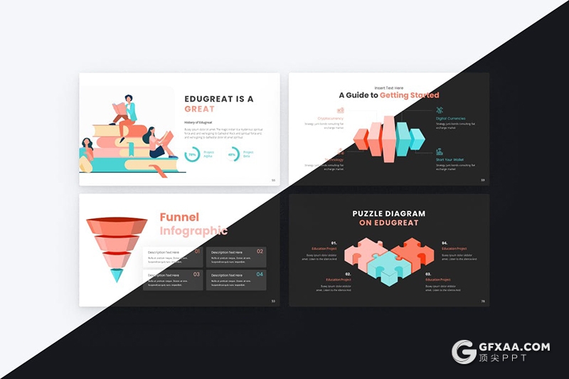 81页微立体设计风格国外教育培训主题PPT模板 - 顶尖PPT
