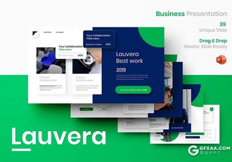 39页国外创意蓝绿配色商务风格PPT模板 - 顶尖PPT