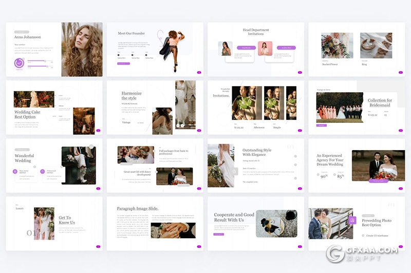 80页精美设计婚礼邀请函婚礼策划结婚主题PPT模板 - 顶尖PPT