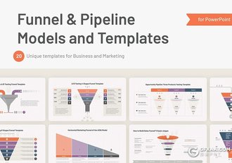 PPT锥形图漏斗图数据展示图形模板 - 顶尖PPT