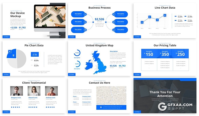 30页欧美商业商务风格企业介绍项目合作通用PPT模板 - 顶尖PPT