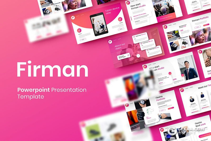 39页紫红色国外商务商业通用PPT模板 - 顶尖PPT