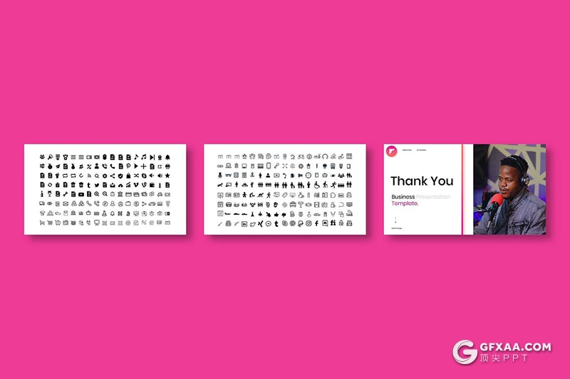 39页紫红色国外商务商业通用keynote模板 - 顶尖PPT