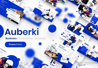 39页国外微立体设计蓝色商业商务通用PPT模板 - 顶尖PPT