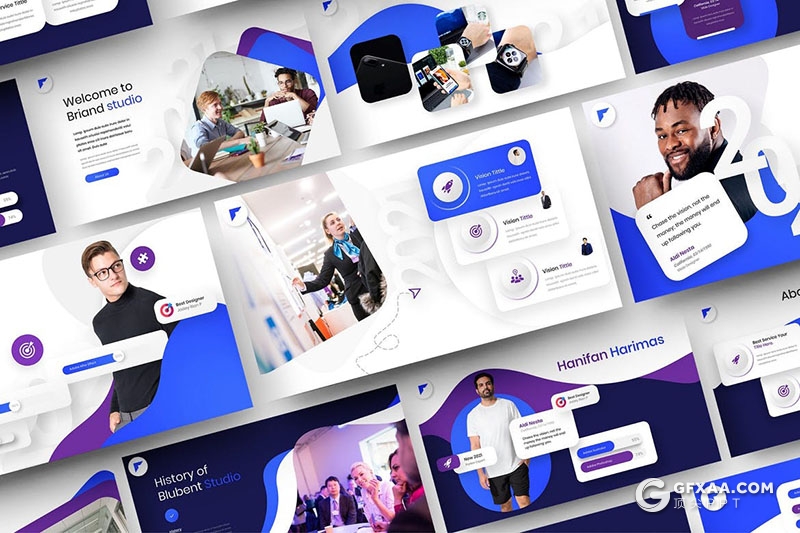 39页国外精美微立体设计风格商务通用keynote模板 - 顶尖PPT